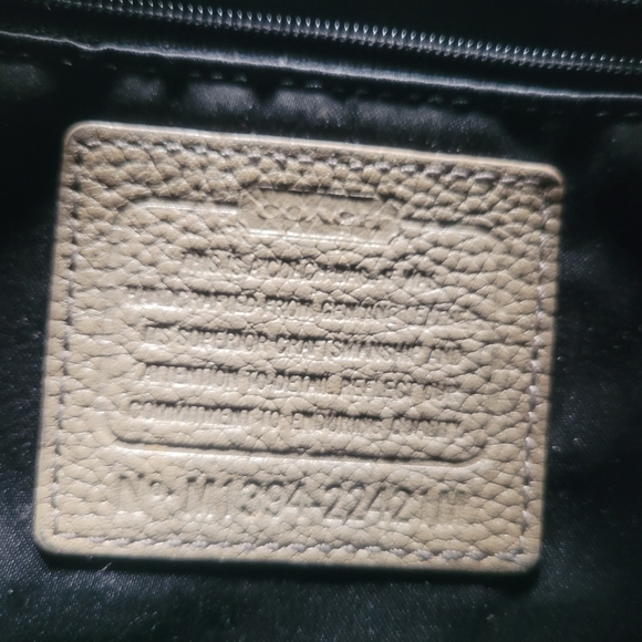 Coach Neutral Gray Pebble Leather Shoulder Bag - Picture 2 of 10